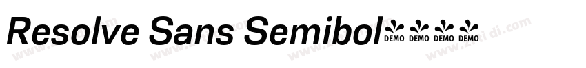 Resolve Sans Semibol字体转换